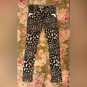 Stylish Black, White & Tan Skinny Pants by Anna Perenna